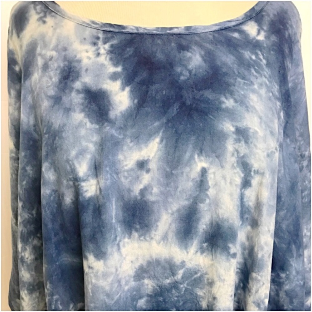 Tie Dye Flowy Tunic Top Coverup O/S - Picture 7 of 7